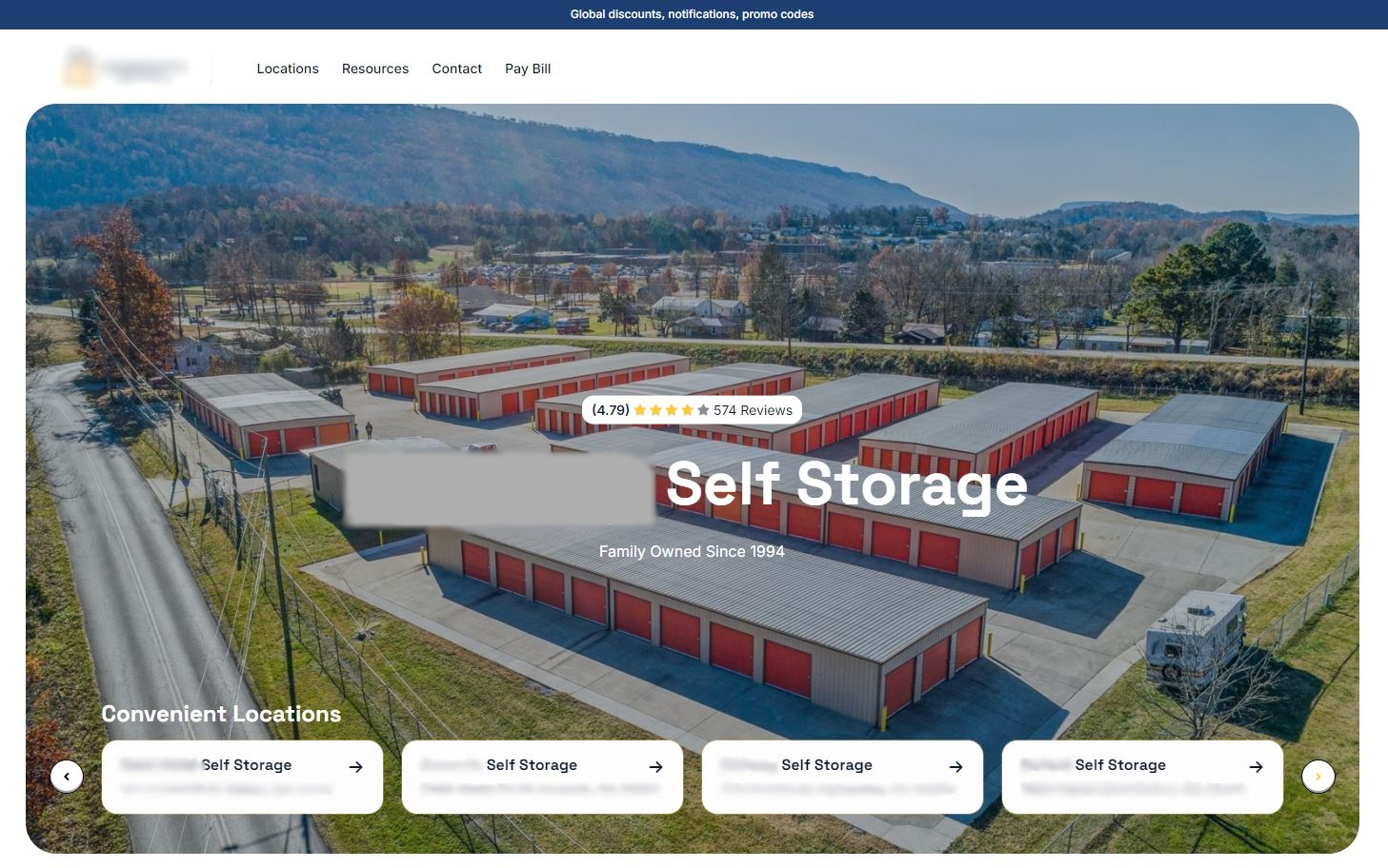 self storage web application